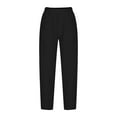 thumbnail image 5 of Cotton Linen Pants for Women Casual Loose High Waisted Wide Leg Pants with Pockets Lightweight Drawstring Comfy Lounge Pants, 5 of 5