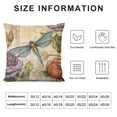 thumbnail image 5 of COMIO  Vintage Floral Throw Pillow Covers Dragonfly Butterfly Decorative Cushion Case for Home Sofa Couch Chair Bedroom, 5 of 5