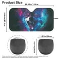 thumbnail image 5 of KUIFORTI Galaxy Wolf Car Windshield Sun Shade Funny Car Window Shades Front Windshield Foldable Sun Visor for Car Windshield, Overlapping Design, 5 of 6