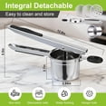 thumbnail image 3 of Potato Ricer Stainless Steel, Heavy Duty Potato Masher with Ergonomic Handle, Large 3 Interchangeable Discs Ricer for Mashed Potatoes Dishwasher Safe, Efficiently Make Fluffy Smooth Mashed Potatoes, 3 of 6