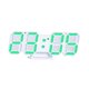 thumbnail image 2 of Reloj despertador digital Reloj digital automático fotosensible Reloj electrónico 3D Reloj LED multifunción con marco blanco Reloj despertador electrónico, 2 of 5