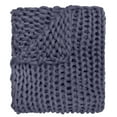 thumbnail image 5 of Donna Sharp Chunky Knit Indigo Contemporary Decorative Throw Blanket with Over-Sized Loop Pattern, 5 of 6
