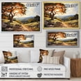 thumbnail image 4 of Designart "Golden Hour Red Oak Tree" Floral Floater Framed Canvas Wall Art, 4 of 7