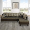 thumbnail image 6 of PonLiving Sectional Sofa, 2 Piece Living Room Couch Sofa&Chaise, Right Facing Chaise, Taupe, 6 of 6