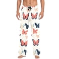 thumbnail image 7 of FORMRS Mens Pajama Pants with Pockets Sleepwear Lounge Bottoms Sizes S-2XL, Beige Butterflies, 7 of 7
