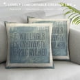 thumbnail image 3 of PHYHOO Lifestyle Throw Pillow Cushion Cover, Motivational at The End of Words Concept Typographic Artwork Print, Decorative Square Accent Pillow Case, Mint Teal White, 3 of 5