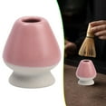 thumbnail image 2 of Ceramic Chasen Holder Stand for Matcha Whisk, Tea Ceremony Accessory, Tea Utensil Rest for Wood Whisk Drying Storage, Mini Zen Decor, Matcha Tea Whisk Holder, 1Pc, Multicolor(Pink,2.3x2.3x2.5"), 2 of 9