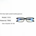 thumbnail image 2 of Gafas de lectura antiazules plegables suaves con múltiples estilos y película multicolor para personas mayores, 2 of 5