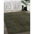 thumbnail image 2 of Ahgly Company Indoor Round Abstract Coffee Brown Abstract Area Rugs, 3' Round, 2 of 6