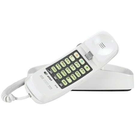 AT ATTML210W Corded Trimline Phone With Lighted Keypad (White)