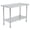 Arc edge with adjustable feet, variant on Kicctian Commercial Stainless Steel Prep Table 30x24x35 in – Heavy Duty Worktable with Backsplash, Undershelf, Curved Edge, 4 Casters – Mobile, With Casters,Backrest, Curved Edge