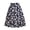 Blue, variant on Women's Pleated Vintage Skirt Floral Print A-line Midi Skirts with Pockets