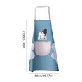thumbnail image 2 of Apron PVC Pocket Adjustable Apron Waterproof Oil-proof Apron Waterproof Apron Apron Pocket Apron Adjustable Oil-proof Bib Kitchen Accessory, Type 1, Lake Blue, 2 of 8