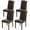 Dark Brown, variant on EDX Dining Chairs Set of 6, Parsons Chairs with Nailhead Trim and Wood Legs