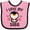 Pink and Black, variant on Inktastic I Love My Saba with Cute Penguin and Hearts Girls Baby Bib