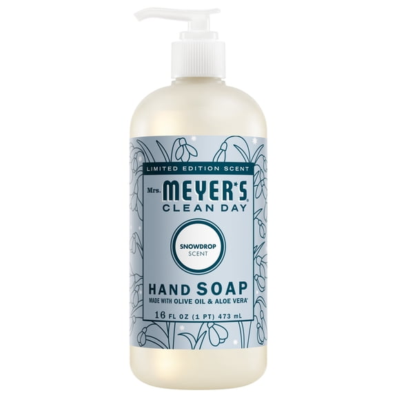 Mrs. Meyer’s Clean Day Hand Soap, Snowdrop Scent, 16 fl oz