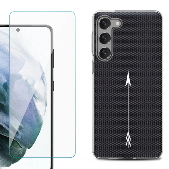 Shockproof Fashion Phone Case for Samsung Galaxy S23  / S23 Plus 5G, with Tempered Glass Screen Protector, by OneToughShield ® - Arrow