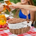 thumbnail image 4 of Niceauty Decorative Light Brown Woven Basket for Storage and Picnic Fruit Organizer, 4 of 5