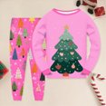 thumbnail image 2 of TOWED22 Cute Baby Girl Clothes Long Sleeve Print Sweatshirt Top and Pants Set Toddler Girl Fall Outfits Size:6-7 Y,Color:Pink, 2 of 6