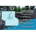 thumbnail image 3 of Bulldogology Premium Dog Car Seat Covers - Bench and Hammock-Style Backseat Cover and Protector - Waterproof, Double-Stitched GSM Oxford Material - Adjustable Headrest Straps (Large, Black), 3 of 7
