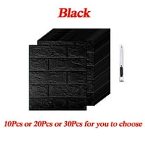 YouLoveIt 3D Wall Panels Peel and Stick Wallpaper Sticker with Self-Adhesive Waterproof Foam Wall Panel Faux Brick Wall Panels Faux Stone Wall Panels, Black/Red Brick