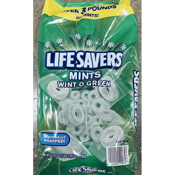 LifeSavers Wint O Green Breath Mints Bulk Hard Candy Candies 53.95 oz (3.3 lbs)