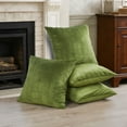 thumbnail image 3 of Home Soft Things Pleated Velvet 4 Piece Throw Pillow Cover Set - Avocado - 20" x 20", 3 of 6
