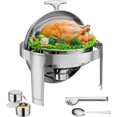 thumbnail image 1 of 6QT Chafing Dish Buffet Set, Stainless Steel Roll Top Buffet Server, Commercial Chafer for Catering (Full Size Pan), 1 of 7