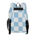 thumbnail image 3 of PVC Transparent Backpacks Clear Backpack for Travel and Outings Light Blue and White Checkered, 3 of 7
