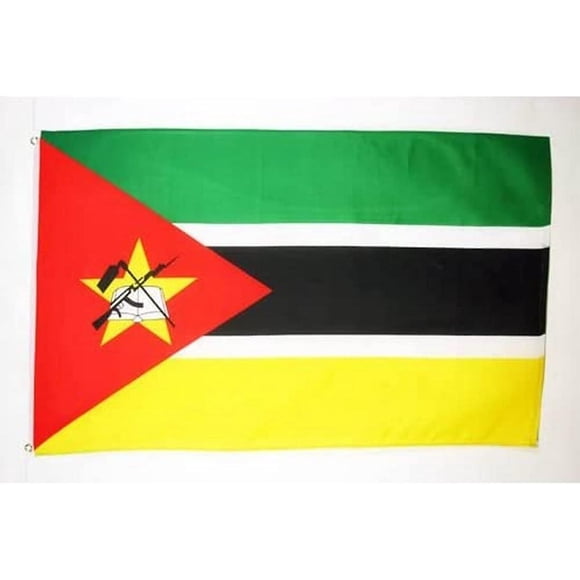 2024 Paris Olympics Mozambique Flag - 3x5 Ft - 100D Polyester Mozambican Banner with Two Metal Grommets - Fade Resistant - Vivid Colors - 3' x 5' Feet_High-quality