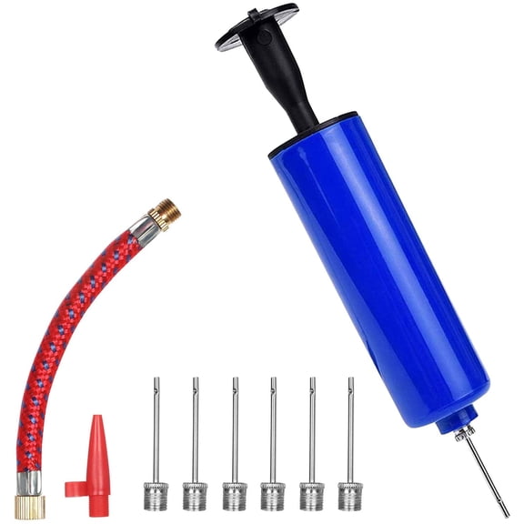 PULMCheerger Air Pump, Mini Hand Air Pump Ball Inflator Kit with Needle, Nozzle, Extension Hose for Basketball Football Soccer Sport Ball Bike Portable