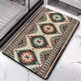 thumbnail image 2 of Transform Your Space with our Boho Bathroom Rugs: Non-Slip Aztec Bath Mat, Soft and Absorbent, Western Geometric Design - Perfect for Modern Farmhouse Décor, 20x32 Inch, 2 of 5