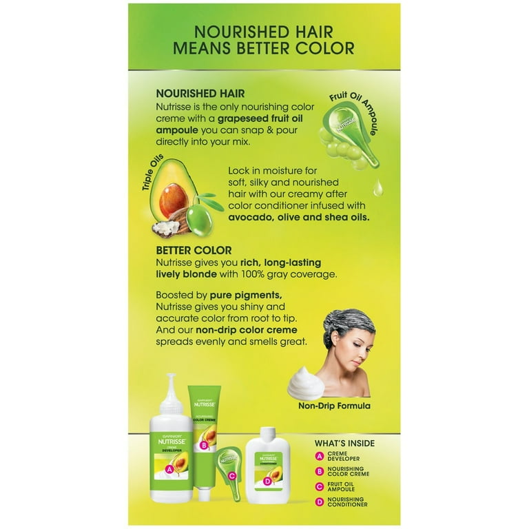 Garnier Nutrisse Nourishing Hair Color Creme, 072 Dark Beige