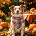 thumbnail image 4 of Aoznliie Dog Bandana, Thanksgiving Pumpkin Scarf for Cats Dogs, 25x18 inch Adjustable Pet Costume for Holiday Feast, Black, 4 of 7