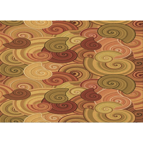 Ahgly Company Indoor Rectangle Patterned Mahogany Brown Area Rugs, 2' x 4'
