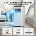 thumbnail image 2 of SIMZLIFE Portable Air Conditioner 8000 BTU,Portable Ac Unit up to 550 Sq,White, 2 of 8