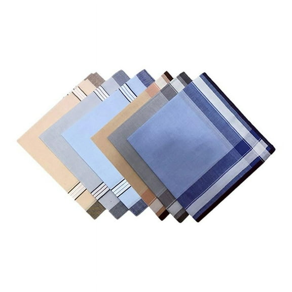 Segolike Cloth Men Handkerchiefs Pocket Square Hankies Premium Gifts 16inch Bandanas Kerchief Hanky for Male, Gentlemen, Friends, Weddings, Celebration Style G 6Pcs Random