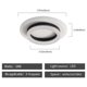 thumbnail image 5 of Lámparas de techo empotradas, diseño de anillos entrelazados, lámparas de techo de metal acrílico ajustables de tres colores para baños, dormitorios, cocinas, salas de estar, comedores, hoteles,, 5 of 5