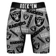 thumbnail image 2 of Men's Rock Em Socks Las Vegas Raiders All-Over Logo Underwear and Crew Socks Combo Pack, 2 of 3