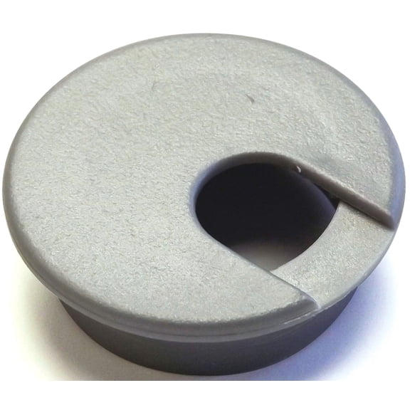 Jandorf 61617 Desk Grommet, 2 in Dia Cable, Polystyrene, Silver