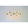 thumbnail image 3 of Sputnik Chandelier, Mid Century Modern Brass Pendant Lighting Fixture, 6 Arms, Large Hanging Ceiling Mount Lamp, Free Shipping, 3 of 5
