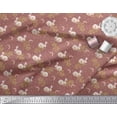 thumbnail image 3 of Soimoi Tissu en Jersey de Coton à Pois, Feuilles et Imprimé Animal Rabbit au Mètre 58 Pouces de Large, 3 of 3