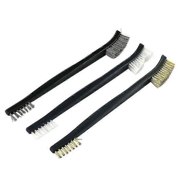 Jinyi Mini Wire Brush Set, R Metal , Cleaning Slag And R, H Steel/nylon/ Brush Set Suitable For(3pcs, )