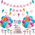 thumbnail image 1 of Ofishally One 1st Birthday Decorations for Girls Pink - Banner Cake Toppers Balloons for Gone Fishing First Birthday Party Supplies, The Big One Birthday Decorations, 1 of 2