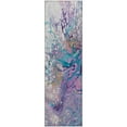 thumbnail image 2 of Addison Rugs Mayfield Washable Contemporary Abstract Periwinkle Runner Rug, 2'3" x 7'6", 2 of 5