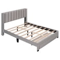 thumbnail image 6 of uhomepro Queen Storage Platform Bed Frame, Modern Upholstered Bed Frame with Headboard, Big Drawer, Wood Slat Support, No Box Spring Required, Gray, 6 of 11