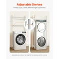 thumbnail image 4 of VEVOR Over Washer and Dryer Storage Shelves, 4 Tiers Laundry Room Drying Rack with Hanger Rod and Hooks, Two Rows Adjustable Washer Shelves Space Saver, for Laundry Room Storage & Organization, White, 4 of 8