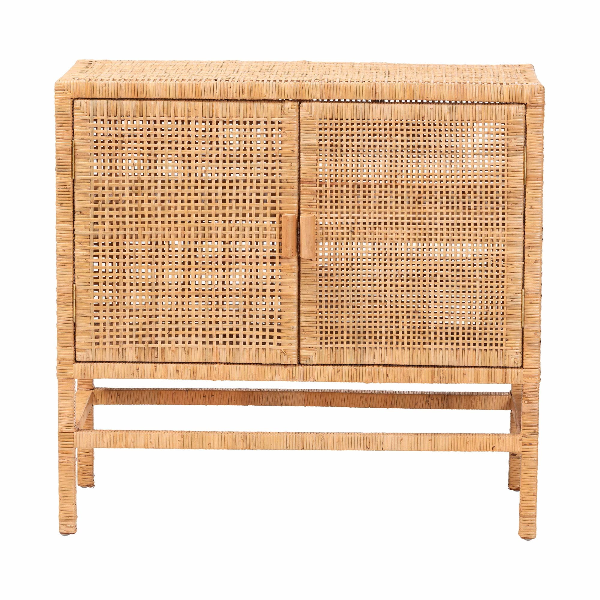 bali & pari Vivan Boho Storage Cabinet, 2-Tier, Natural Brown
