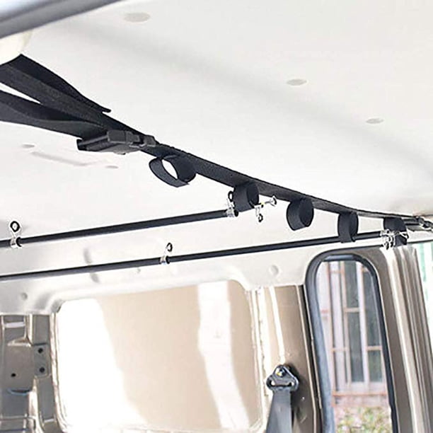 Roylvan Lot de 2 Sangles de Support de Canne à Pêche pour Voiture - Porte-canne Réglable pour Véhicule, Ceinture de Rangement pour Wagon, Camion, SUV - Noir Roylvan Lot de 2 Sangles de Support de Canne à Pêche pour Voiture - Porte-canne Réglable pour Véhicule, Ceinture de Rangement pour Wagon, Camion, SUV - Noir