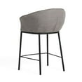 thumbnail image 6 of Modrest Rumi Upholstered Modern Fabric Counter Stool in Gray/Black, 6 of 7